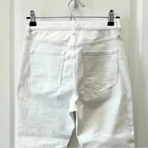 Banana Republic High Rise Skinny Jeans Premium Denim Button Fly White Size 26 - Picture 7 of 13